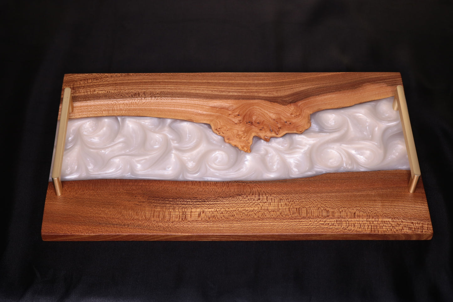 Pearlescent Burl Elm Serving Board
