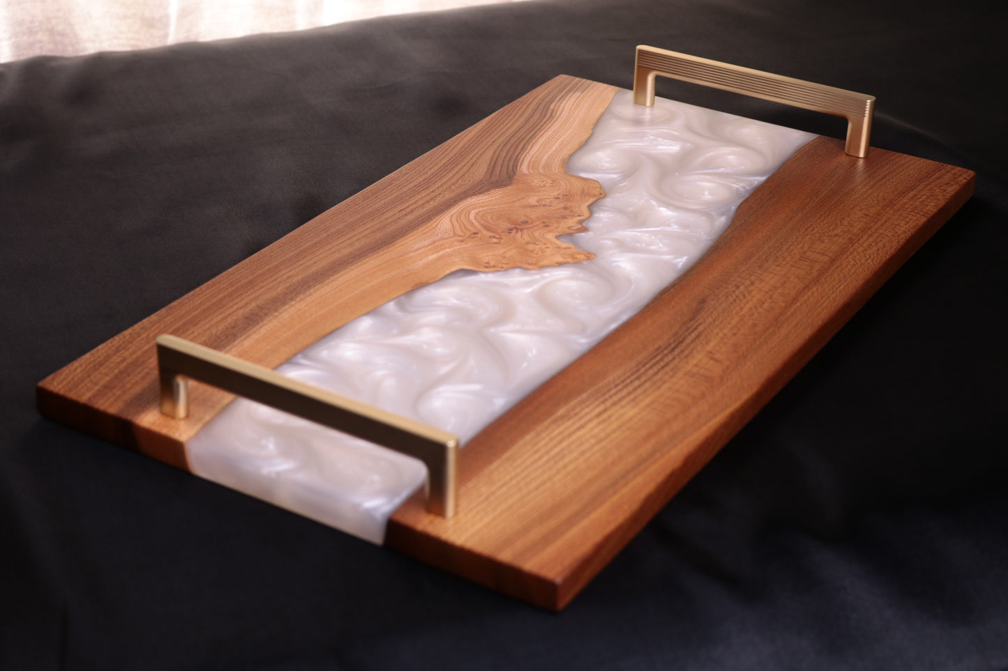Pearlescent Burl Elm Serving Board