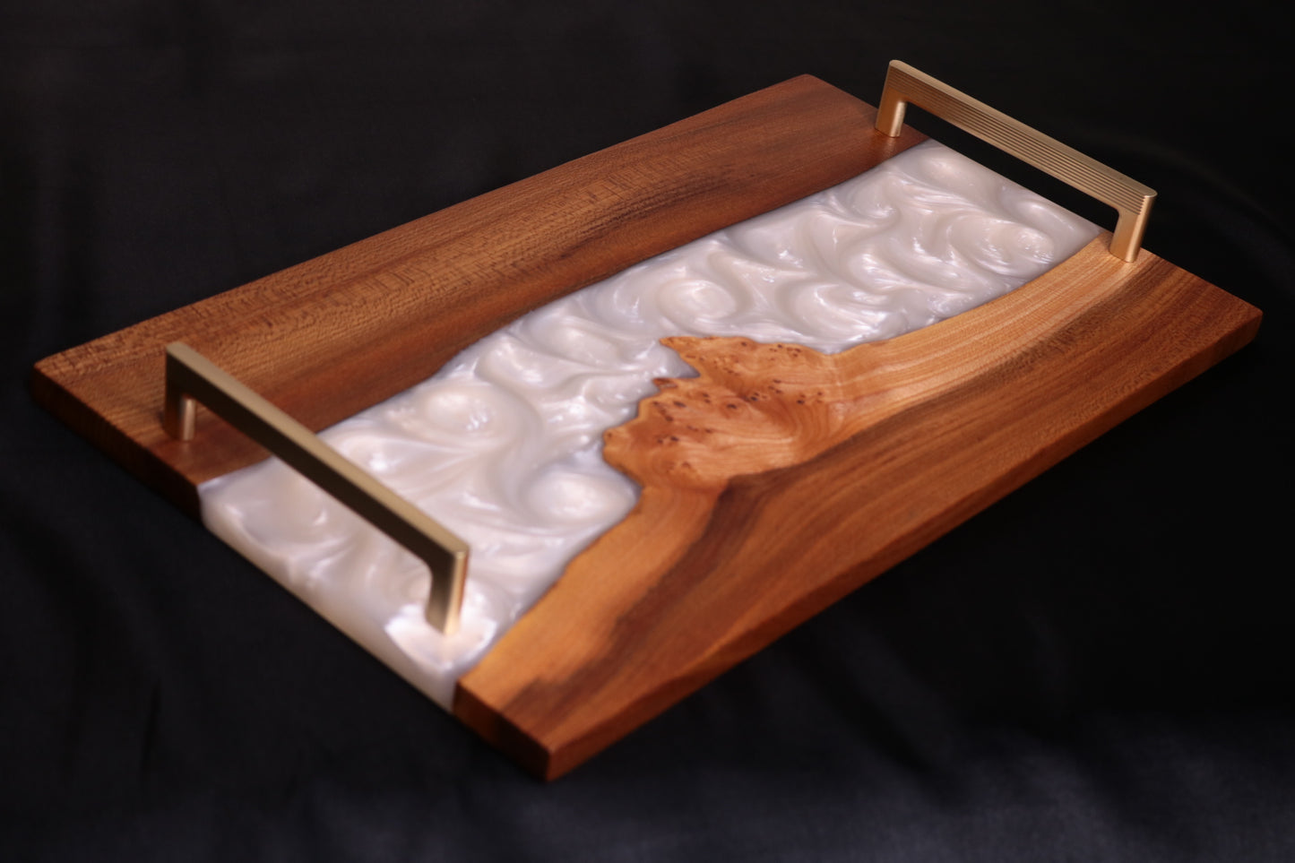 Pearlescent Burl Elm Serving Board