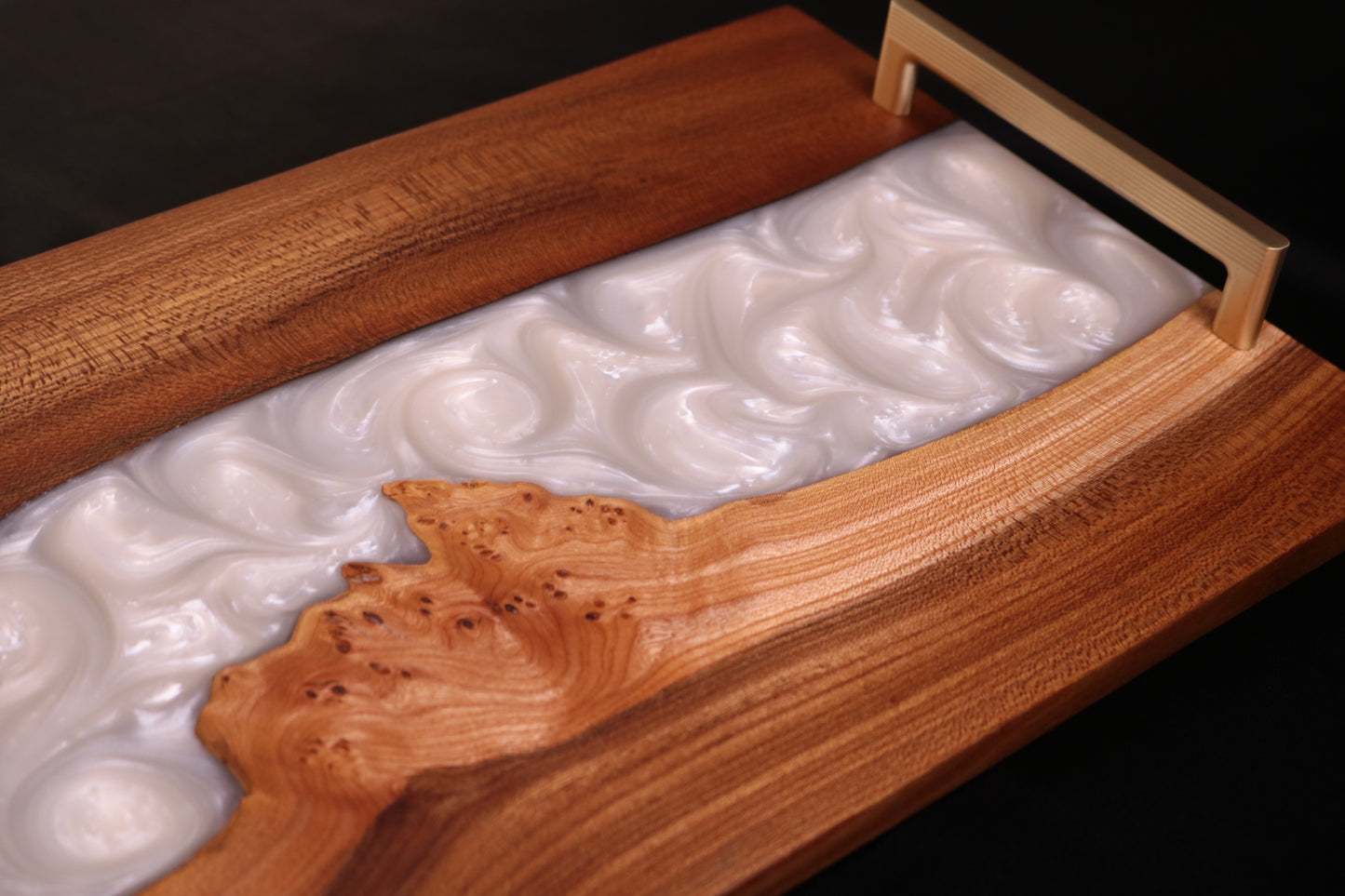 Pearlescent Burl Elm Serving Board