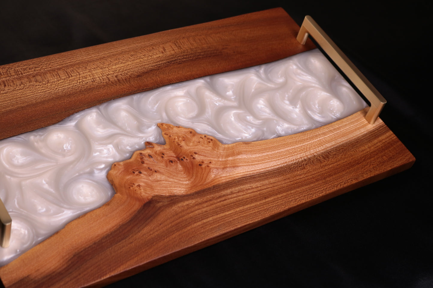 Pearlescent Burl Elm Serving Board