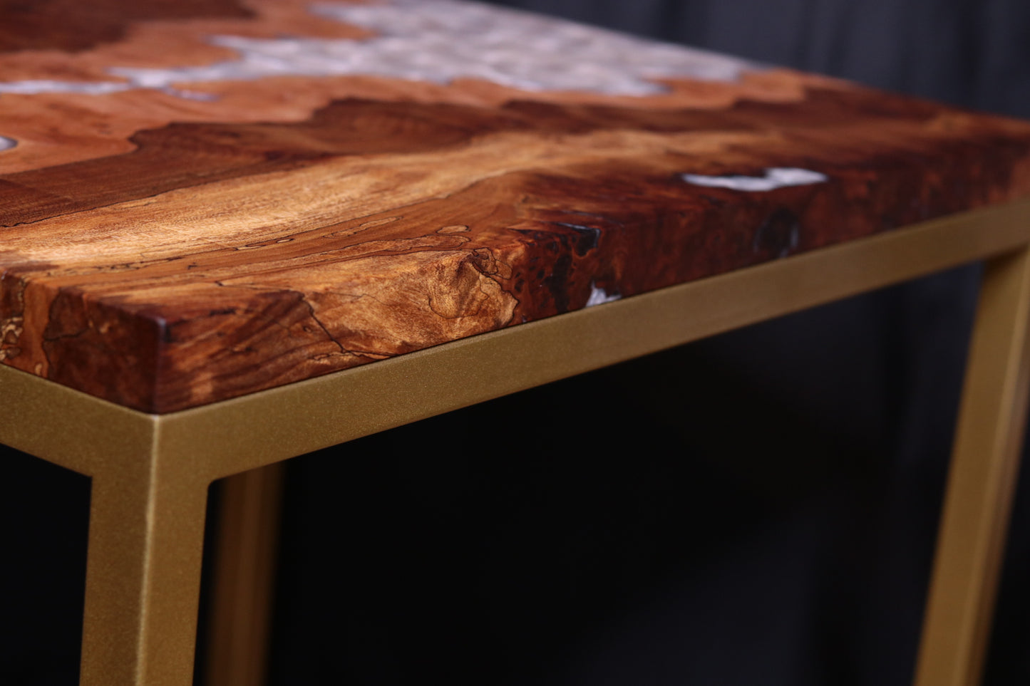 Pearlescent Burl Elm Side Table 1