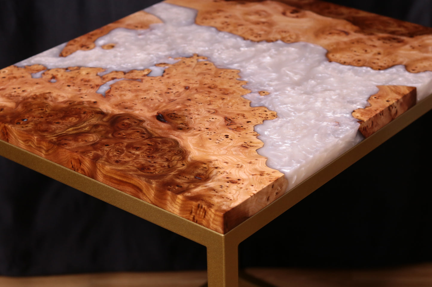 Pearlescent Burl Elm Side Table 2