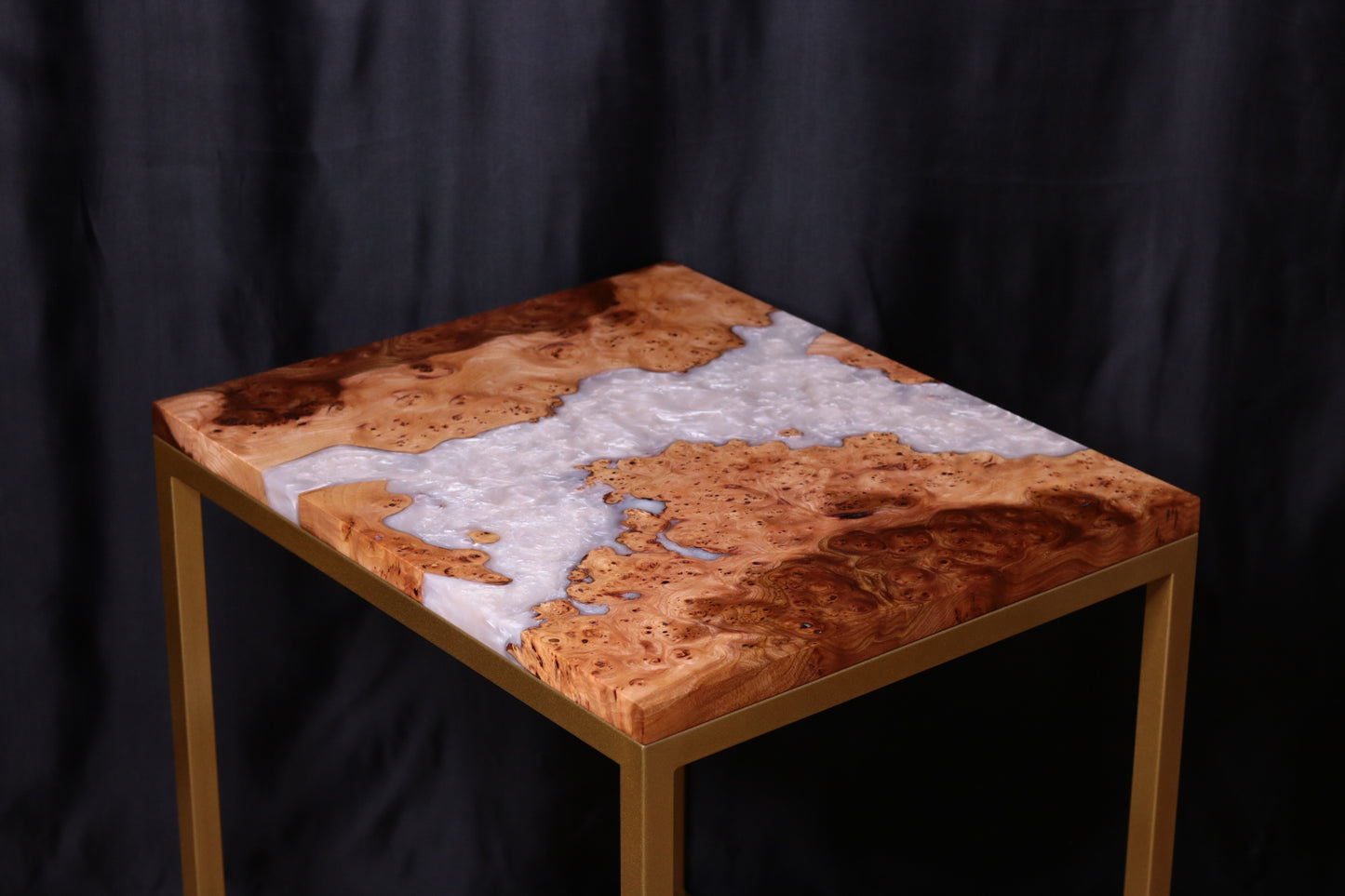 Pearlescent Burl Elm Side Table 2