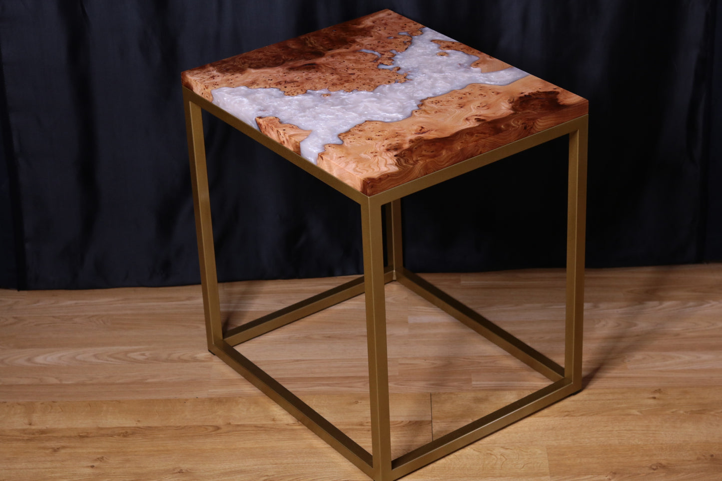 Pearlescent Burl Elm Bedside Table Set Of 2