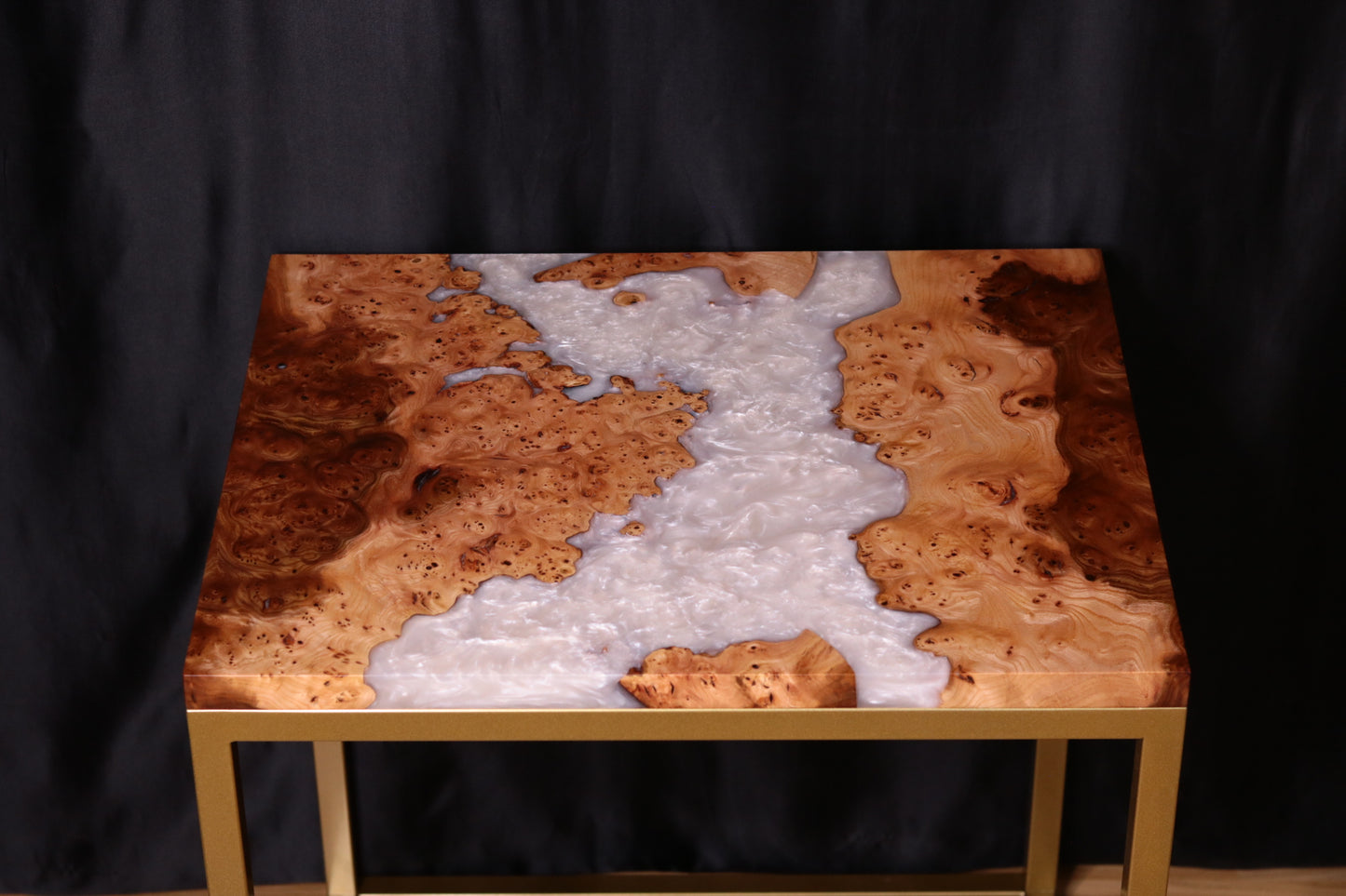 Pearlescent Burl Elm Side Table 2