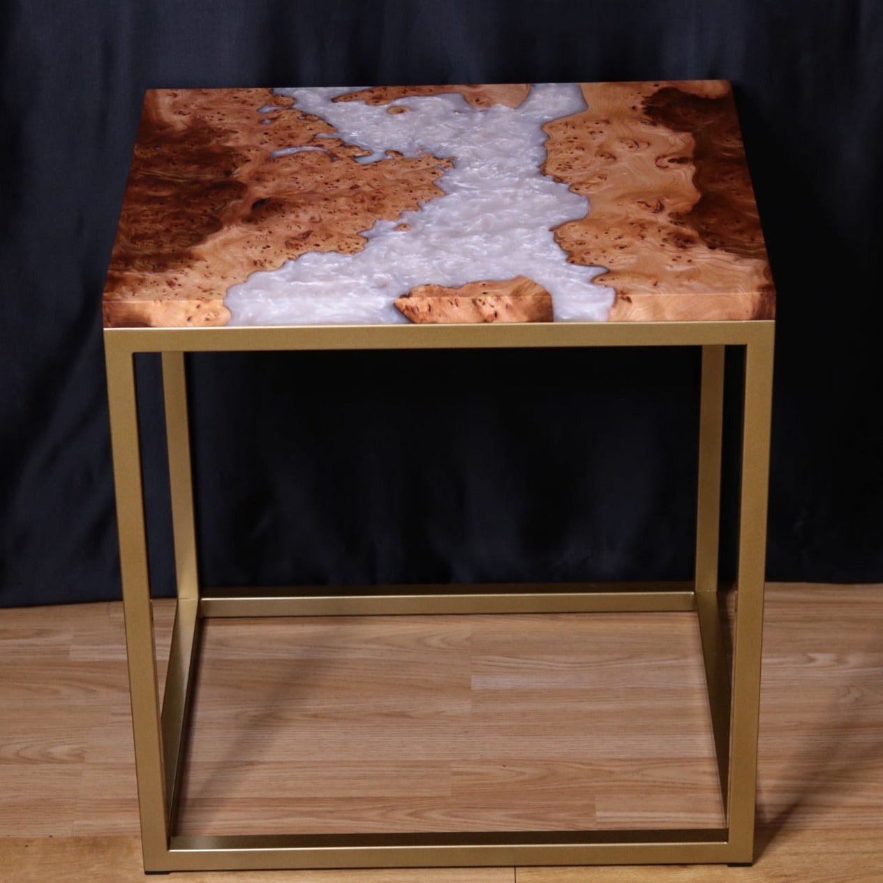 Pearlescent Burl Elm Side Table 2