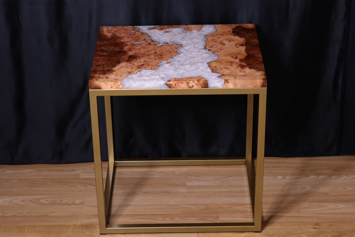 Pearlescent Burl Elm Bedside Table Set Of 2