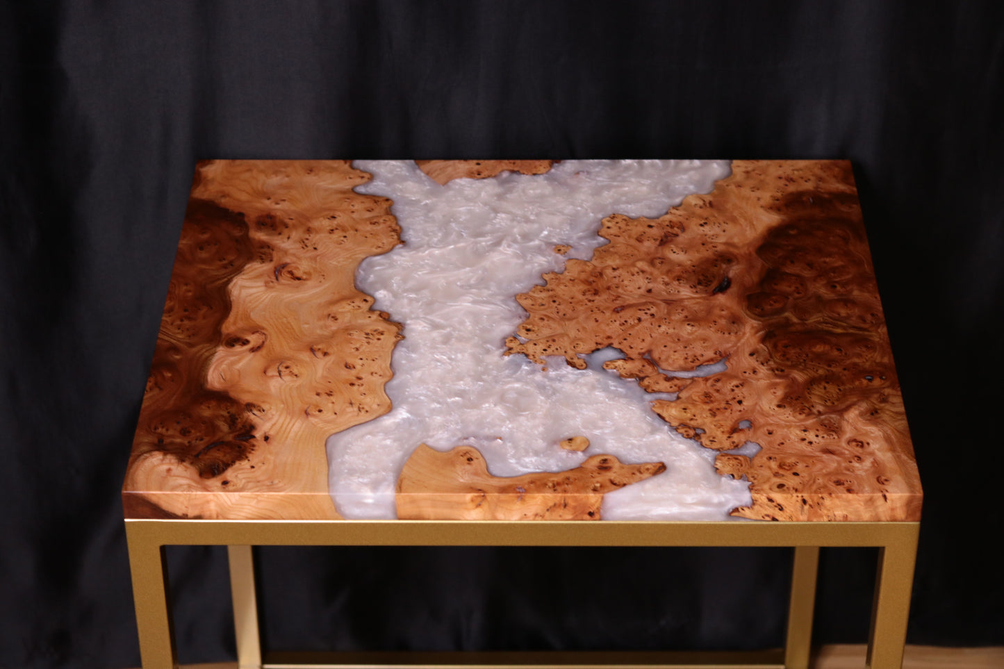Pearlescent Burl Elm Side Table 2