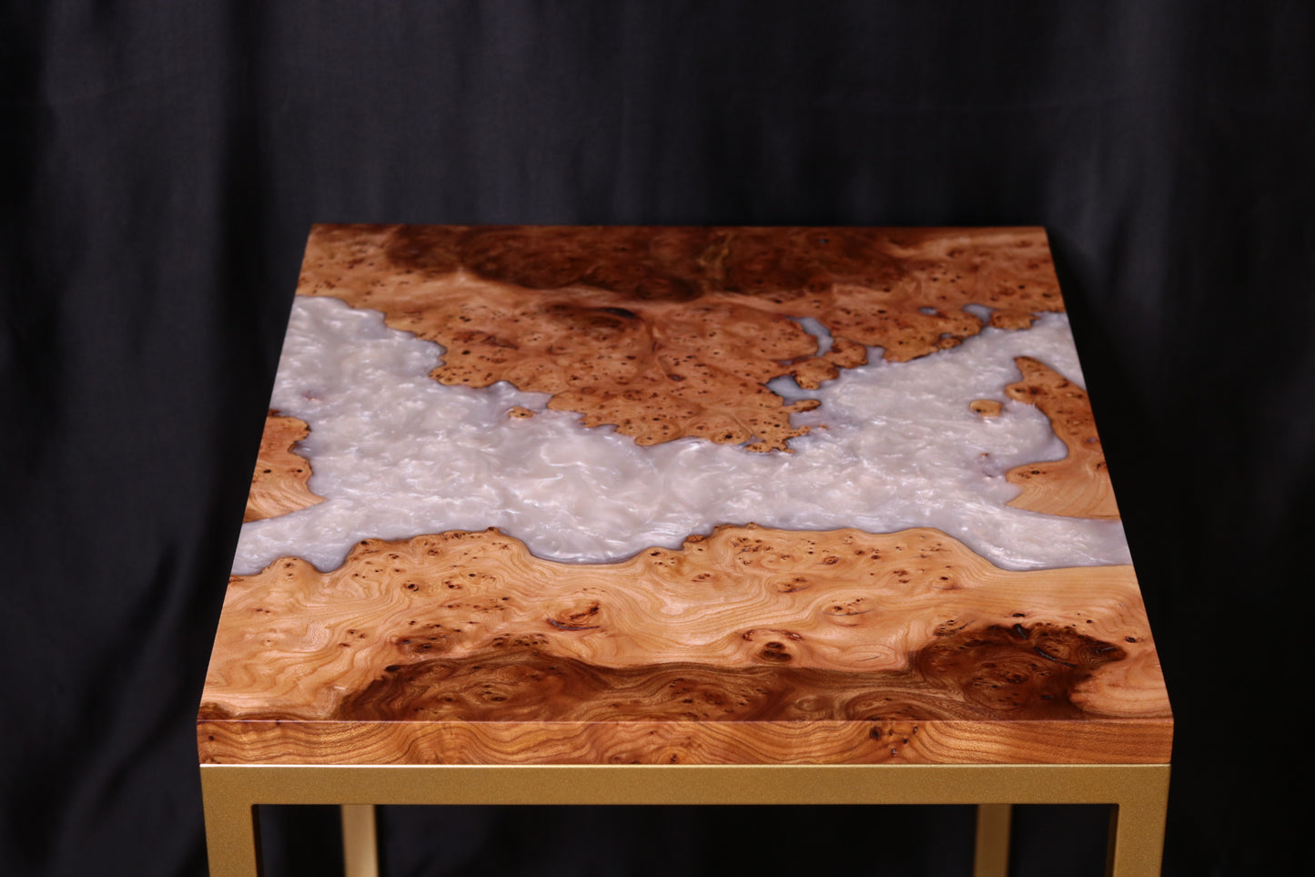 Pearlescent Burl Elm Side Table 2