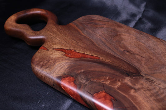 Figured Walnut Copper Resin Charcuterie Board
