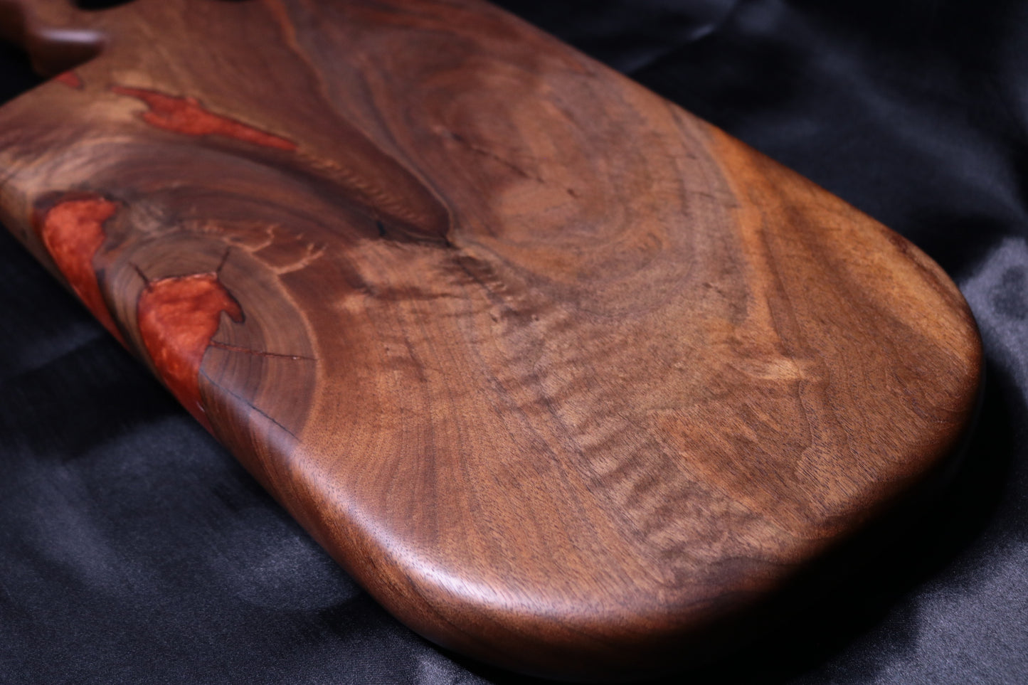 Figured Walnut Copper Resin Charcuterie Board