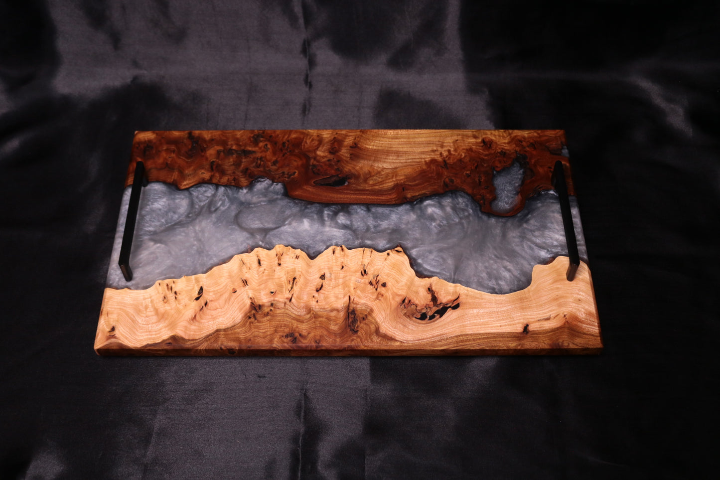 Burl Elm Storm Resin Serving Board