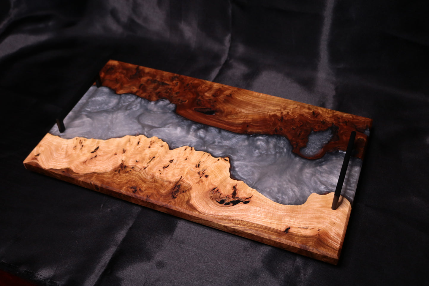Burl Elm Storm Resin Serving Board