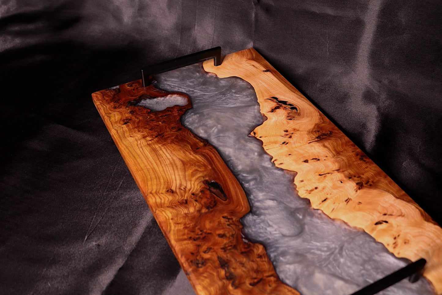 Burl Elm Storm Resin Serving Board