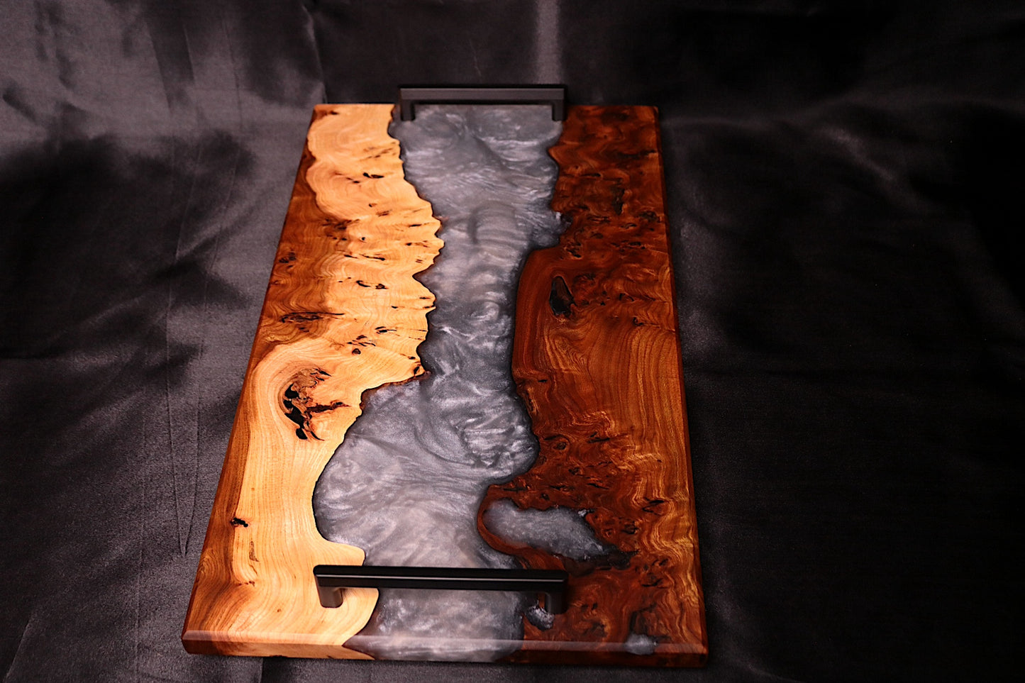 Burl Elm Storm Resin Serving Board