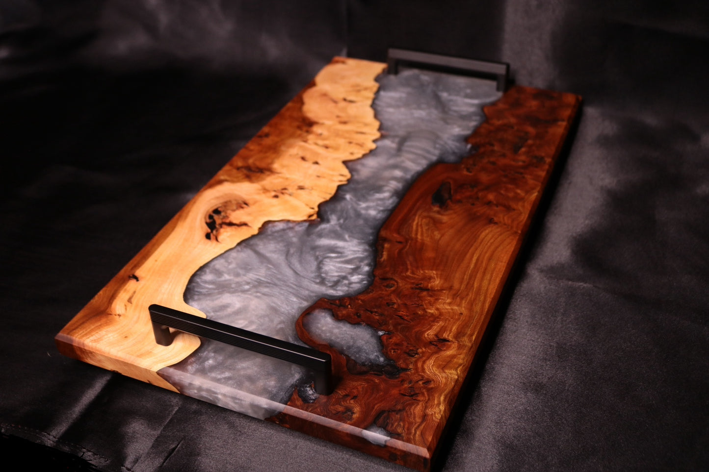Burl Elm Storm Resin Serving Board