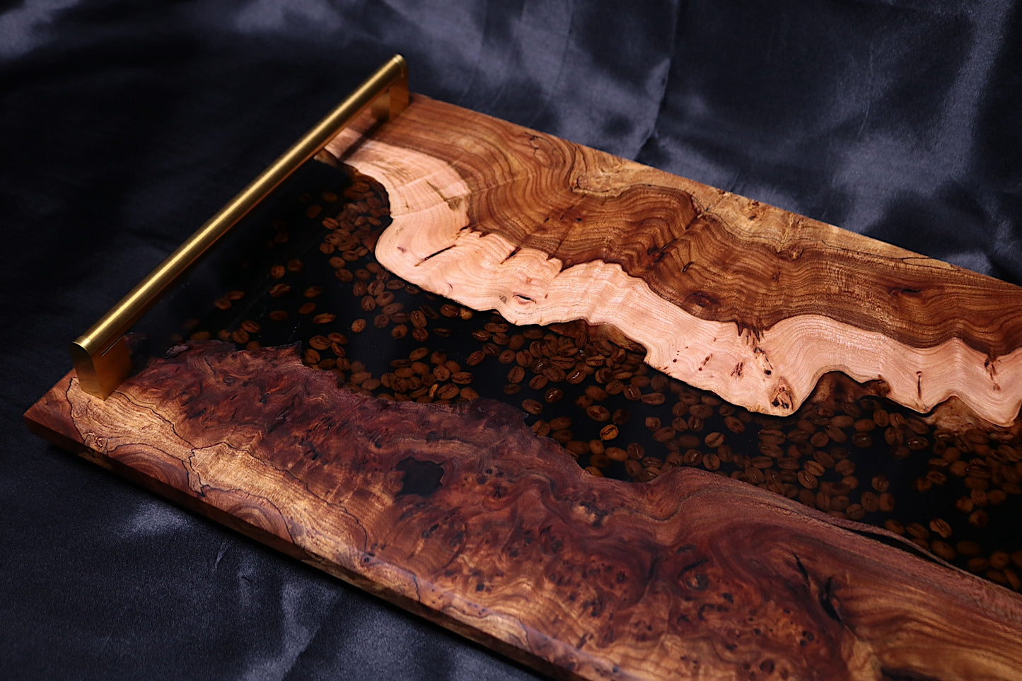 Burl Elm Coffee Bean Infused XL Serving Board