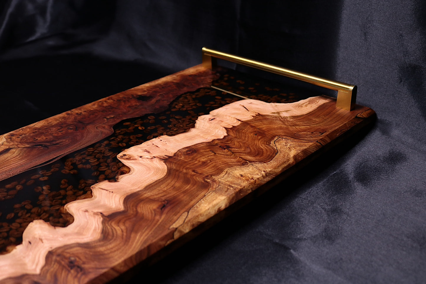 Burl Elm Coffee Bean Infused XL Serving Board