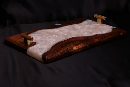 Pearlescent Burl Elm Serving Board