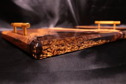 Coffee Bean Infused Burl Elm Serving Board
